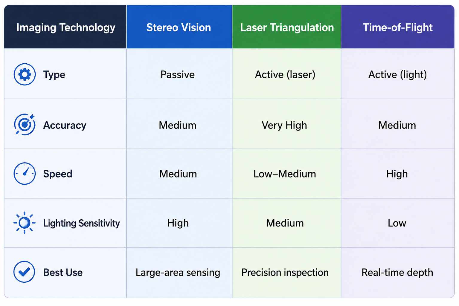 3D Imaging Technologies Comparison